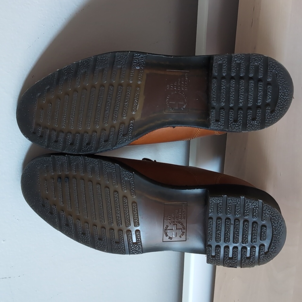 Dr. Martens Henrietta Brown Leather Oxford Dress Shoes - Picture 7 of 9